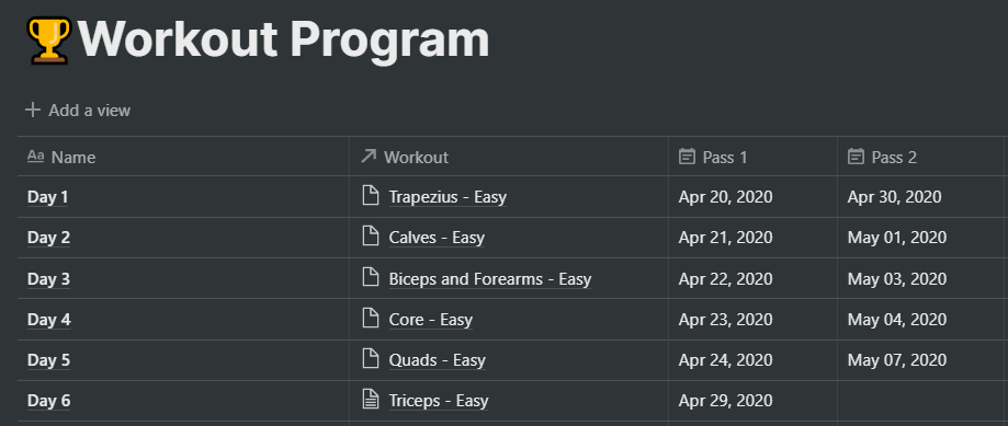 April Review: Creating a Workout Program