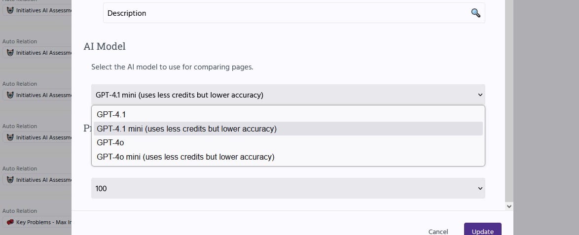 GPT 4.1 and GPT 4.1 mini Models Now Supported for AI Auto Relation