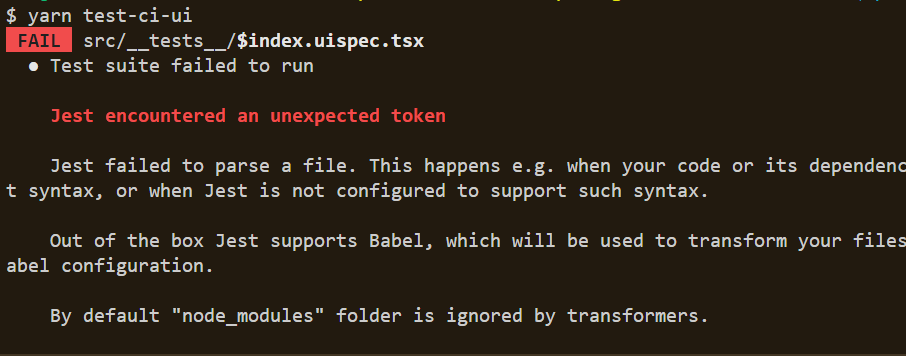 Solving Jest Unexpected Token error uuid package